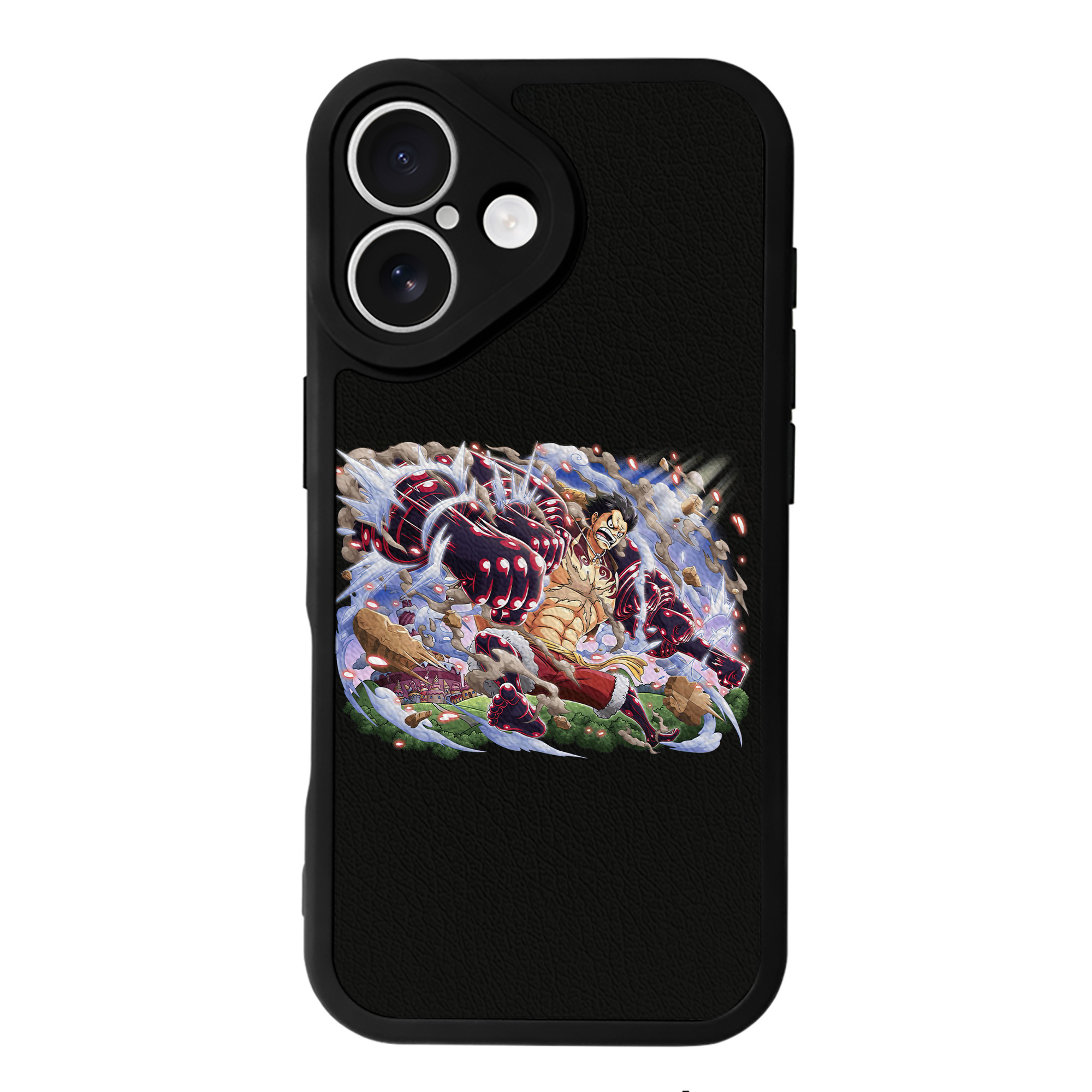 （画像用） ワンピース モンキー・D・ルフィ ONE PIECE Monkey D. Luffy 【iPhone 16シリーズ対応】シリコンスマホケース（レザー調） 材質：シリコン